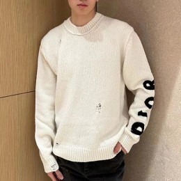 [홍콩명품,Christian Dior] 디올 24SS 로고 드래곤 캐릭터 빈티지 니트 스웨터 (아이보리), BM12365, JL, 홍콩명품의류,구매대행,온라인명품