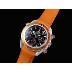 [홍콩명품시계.OMEGA] 오메가 시마스터 크로노 43mm 오렌지 베젤 블랙 다이얼 고무스트랩