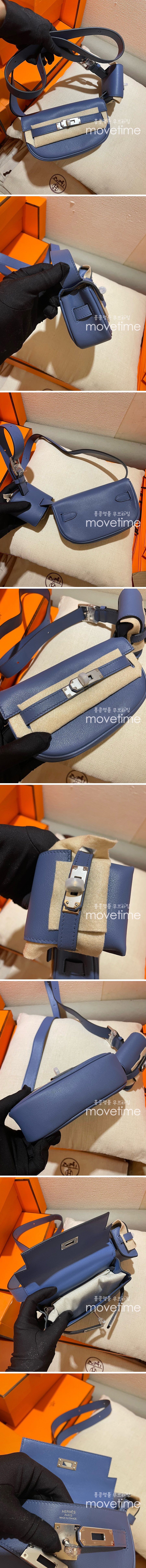 [홍콩명품.Hermes] 에르메스 24SS 로고 kelly moove 미니 크로스백 (블루), BGM2663, H3, 홍콩명품가방,명품쇼핑몰,크로스백,핸드백,구매대행,무브타임