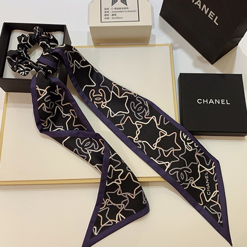 [홍콩명품.CHANEL] 샤넬 24SS 로고 패턴 9-100 실크 머플러 스카프 (네이비), ET2185, JX, 남자여자명품,온라인쇼핑,해외직구