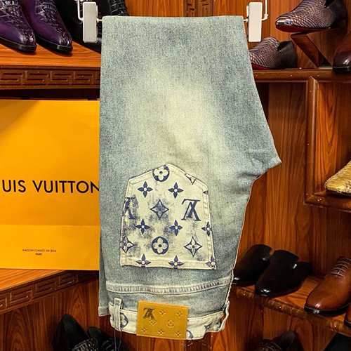 [홍콩명품.LOUIS VUITTON] 루이비통 24SS 로고 모노그램 데님 팬츠 진 청바지, BM12938, S1F, 홍콩명품의류,구매대행,온라인명품