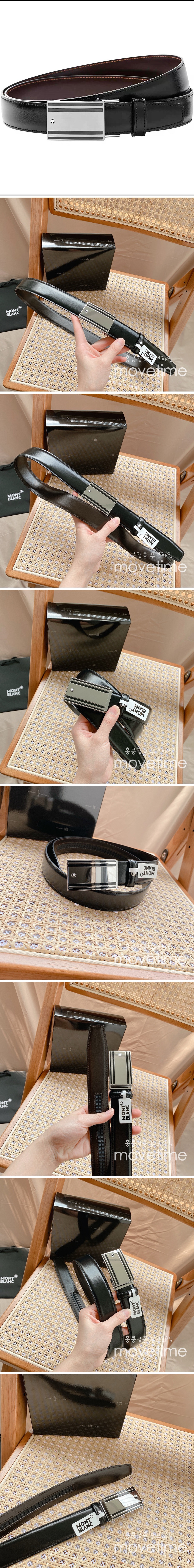 [홍콩명품,MONTBLANC] 몽블랑 23SS 로고 레더 가죽 자동 벨트, BT1164, 3.5cm, X1, 명품레플리카,인터넷쇼핑몰,남자명품,해외직구