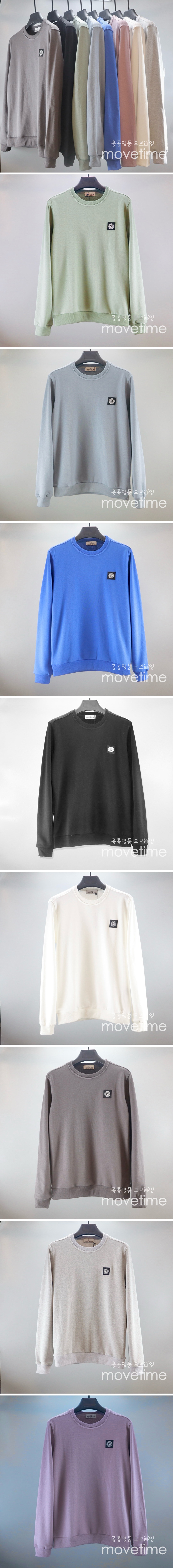 [홍콩명품.Stone Island] 스톤아일랜드 24SS 로고 맨투맨 티셔츠 (8컬러), BM13648, JU, 홍콩명품의류,구 매대행,온라인명품