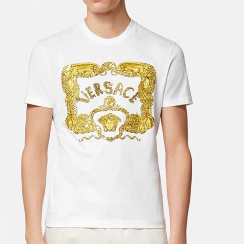 [홍콩명품.VERSACE] 베르사체 24SS 로고 그래픽 프린트 반팔 티셔츠 (2컬러), BM13738, JS, 홍콩명품의류,구 매대행,온라인명품