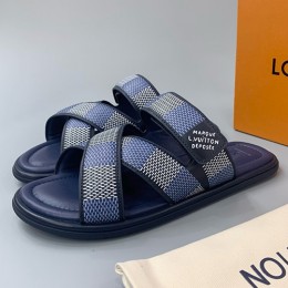 [홍콩명품.LOUIS VUITTON] 루이비통 24SS 로고 다미에 샌들 슬리퍼 (네이비), SE3013, PMD, 명품스니커즈,운동화,구두,로퍼,하이탑,신발