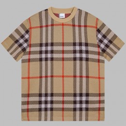 [홍콩명품.Burberry] 버버리 24SS 로고 체크패턴 울 반팔 티셔츠 (2컬러), BM13763, S1F, 홍콩명품의류,구 매대행,온라인명품