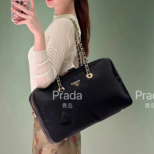 [홍콩명품,PRADA] 프라다 24SS 삼각로고 라지 리나일론 사피아노 투 핸들백 1BB114 (블랙), BGM3000, BDA, 홍콩명품가방,명품쇼핑몰,크로스백,핸드백,구매대행,무브타임