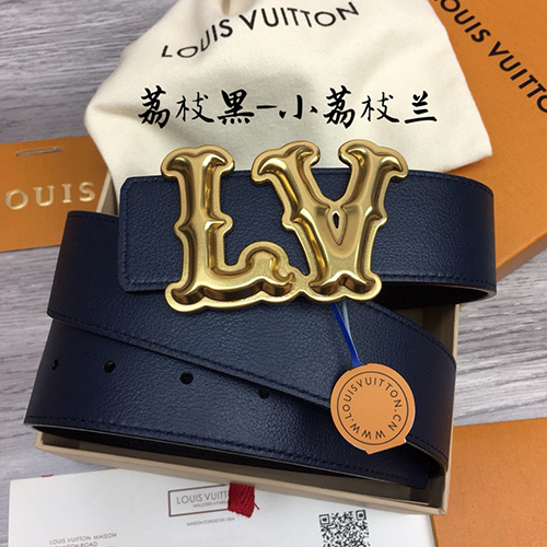 [홍콩명품.LOUIS VUITTON] 루이비통 23SS LV로고 블랙 리버서블 레더 가죽 벨트 (2버클), BT1207, 4.0cm, X1, 명품레플리카,인터넷쇼핑몰,남자명품,해외직구