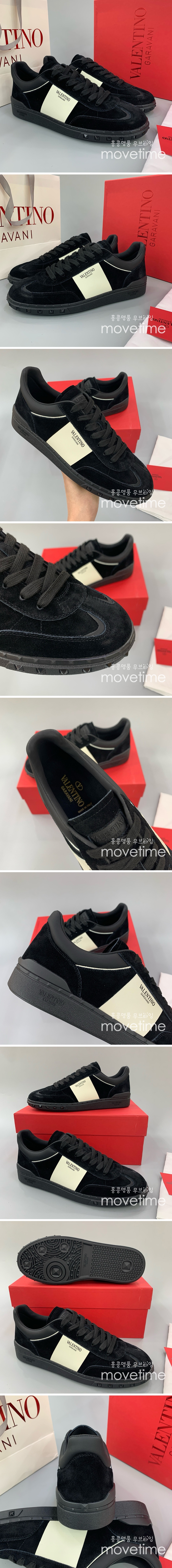 [홍콩명품.Valentino] 발렌티노 24SS 로고 레더 가죽 스니커즈 운동화 (블랙), SE3580, PMD, 명품스니커즈,운동화,구두,로퍼,하이탑,신발