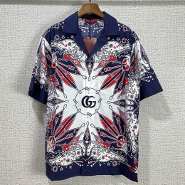 [홍콩명품.Gucci] 구찌 24SS 로고 그래픽 패턴 반팔 남방 셔츠 + 쇼츠 반바지 상하의 세트 (2컬러), BM14681, JU, 홍콩명품의류,구매대행,온라인명품