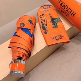 [홍콩명품.Hermes] 에르메스 24SS 로고 패턴 선물용 휴대용 손잡이 장식 우산 (오렌지), ET2625, JX, 명품악세사리,팔찌,귀걸이,반지
