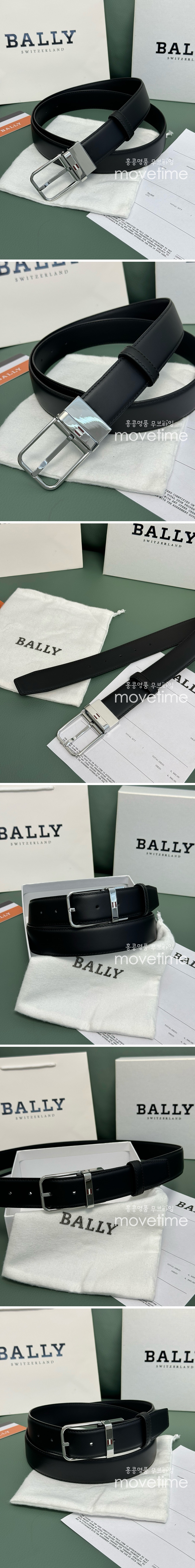 [홍콩명품.BALLY] 발리 24SS 로고 레더 가죽 벨트 (은장-블랙), 3.4cm, BT1303, MR, 명품레플리카,인터넷쇼핑몰,남자명품,해외직구