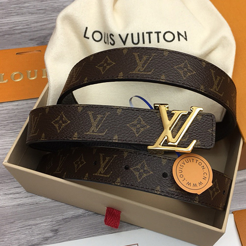 [홍콩명품.LOUIS VUITTON] 루이비통 24SS LV로고 모노그램 여성 레더 가죽 벨트 (금장-브라운), 2.5cm, BT1320, MR, 명품레플리카,인터넷쇼핑몰,남자명품,해외직구