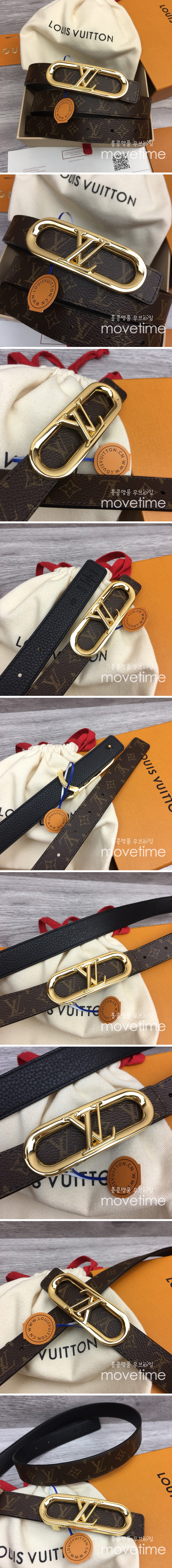 [홍콩명품.LOUIS VUITTON] 루이비통 24SS 로고 모노그램 여성 레더 가죽 벨트 (금장-브라운), 2.5cm, BT1322, MR, 명품레플리카,인터넷쇼핑몰,남자명품,해외직구