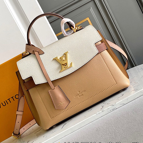 [홍콩명품.LOUIS VUITTON] 루이비통 24SS 로고 레더 가죽 핸드백 토트백 M56645 (베이지), BGM3474, BDA, 홍콩명품가방,명품쇼핑몰,크로스백,핸드백,구매대행,무브타임