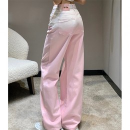 [홍콩명품,MIU MIU] 미우미우 24SS 로고 여성 오버핏 그라데이션 데님 팬츠 진 청바지 (핑크), BM15307, TBG, 홍콩명품의류,구매대행,온라인명품