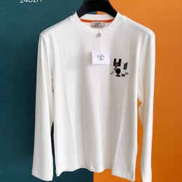 [홍콩명품.Hermes] 에르메스 24SS 로고 긴팔 티셔츠 (3컬러), BM15380, JS, 홍콩명품의류,구매대행,온라인명품