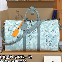 [홍콩명품.LOUIS VUITTON] 루이비통 24SS 로고 모노그램 키플 반들리에 50 여행가방 M22570 (스카이블루), BGM3716, BDA, 명품지갑,무브타임쇼핑몰,홍콩명품,사이트,명품쇼핑몰