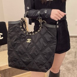 [홍콩명품.CHANEL] 샤넬 24SS 로고 퀄팅 핸드백 쇼핑백 토트백 (블랙-금장), BGM3755, BDA, 홍콩명품가방,명품쇼핑몰,크로스백,핸드백,구매대행