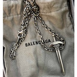 [홍콩명품.BALENCIAGA] 발렌시아가 24SS BB로고 925실버 검 32cm 목걸이, ET2742, JL, 홍콩명품의류,구매대행,온라인명품