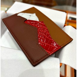 [홍콩명품.Hermes] 에르메스 24SS 로고 Epsom 카드지갑 (브라운-화이트), BGM3782, H3, 명품지갑,무브타임쇼핑몰,홍콩명품,사이트,명품쇼핑몰