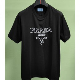 [홍콩명품,PRADA] 프라다 24SS 로고 자수 반팔 티셔츠 (2컬러), BM16240, JL, 홍콩명품의류,구매대행,온라인명품