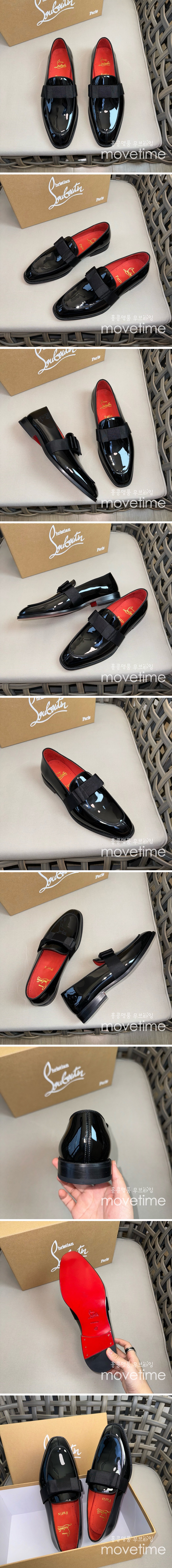 [홍콩명품.Christian Louboutin] 크리스챤루부탱 24SS 로고 레더 가죽 구두 로퍼 (블랙), SE4170, S2, 명품스니커즈,운동화,구두,로퍼,하이탑,신발