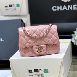 [홍콩명품.CHANEL] 샤넬 24SS 로고 가죽 퀄팅 미니 숄더백 PC1115 (핑크-17cm), BGM3916, BDA, 홍콩명품가방,명품쇼핑몰,크로스백,핸드백,구매대행