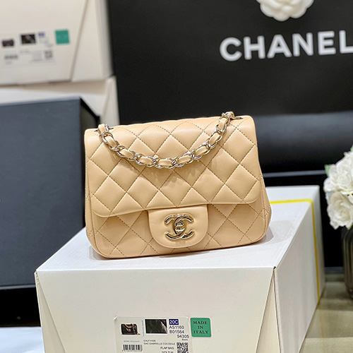 [홍콩명품.CHANEL] 샤넬 24SS 로고 가죽 퀄팅 미니 숄더백 PC1115 (베이지-은장-17cm), BGM3919, BDA, 홍콩명품가방,명품쇼핑몰,크로스백,핸드백,구매대행