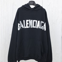 [홍콩명품.BALENCIAGA] 발렌시아가 24SS 로고 프린트 후드 티셔츠 (2컬러), BM16650, KB, 홍콩명품의류,구매대행,온라인명품