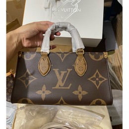 [홍콩명품.LOUIS VUITTON] 루이비통 24SS 로고 온더고 이스트 웨스트 토트 백 모노그램 리버스 캔버스 M46653, BGM3992, BDA, 홍콩명품가방,명품쇼핑몰,크로스백,핸드백,구매대행