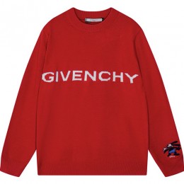 [홍콩명품.GIVENCHY] 지방시 24SS 로고 그래픽 니트 스웨터 (레드), BM16906, TOP, 홍콩명품의류,구매대행,온라인명품