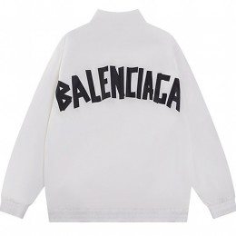 [홍콩명품.BALENCIAGA] 발렌시아가 24SS 로고 프린트 바람막이 봄버 자켓 (화이트), BM17426, JU, 홍콩명품의류,구매대행,온라인명품