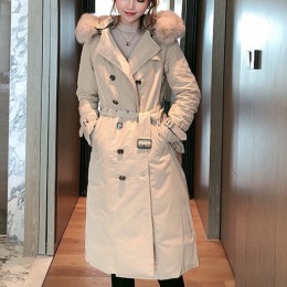 [홍콩명품.Burberry] 버버리 24SS 로고 여성 벨티드 폭스퍼 후드 다운 파카 코트 자켓 (2컬러), BM17628, S1F, 홍콩명품의류,구매대행,온라인명품