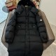 [홍콩명품.MONCLER] 몽클레어 24SS 로고 여성 MAYA 구스다운 후드 롱패딩 자켓 (블랙), BM17662, KSM, 홍콩명품의류,구매대행,온라인명품