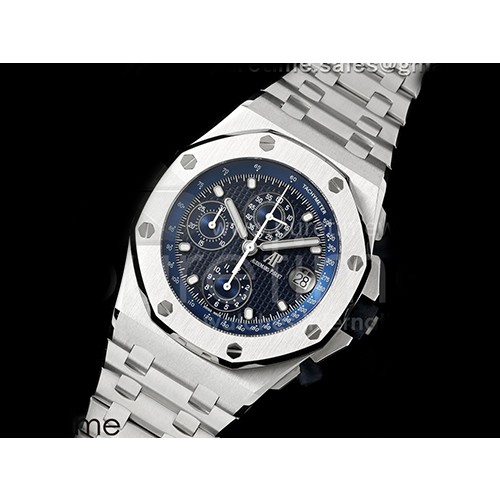[홍콩명품시계.AUDEMARS PIGUET] 오데마피게 로얄오크 오프쇼어 42mm 크로노 리에디션 블루 다이얼