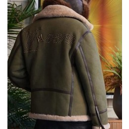 [홍콩명품.LOUIS VUITTON] 루이비통 25SS 로고 레더 가죽 시어링 무스탕 자켓 (그린), BM18171, TOM, 홍콩명품의류,구매대행,온라인명품