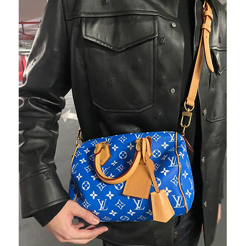 [홍콩명품.LOUIS VUITTON] 루이비통 25SS 로고 모노그램 스피디 반들리에 25 토트백 크로스백 M24424 (블루), BGM4341, BDA, 홍콩명품가방,명품쇼핑몰,크로스백,핸드백,구매대행