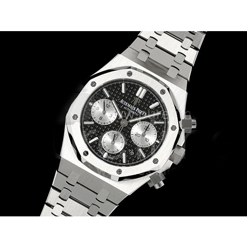 [홍콩명품시계.AUDEMARS PIGUET] 오데마피게 로얄오크 크로노 26240 44mm 블랙/실버 다이얼