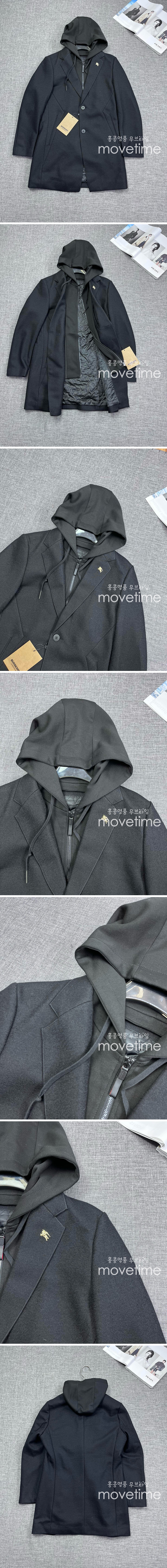 [홍콩명품.Burberry] 버버리 25SS 로고후드 코트 자켓 (블랙), BM18576, JQ, 홍콩명품의류,구매대행,온라인명품