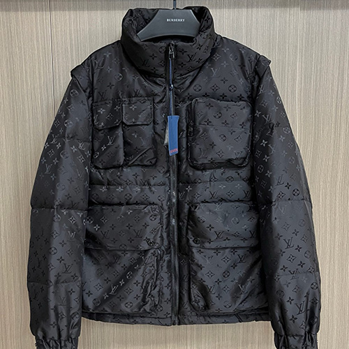 [홍콩명품.LOUIS VUITTON] 루이비통 25SS 로고 모노그램 팔 탈부착 다운 패딩 자켓 (블랙), BM18932, HH, 홍콩명품의류,구매대행,온라인명품