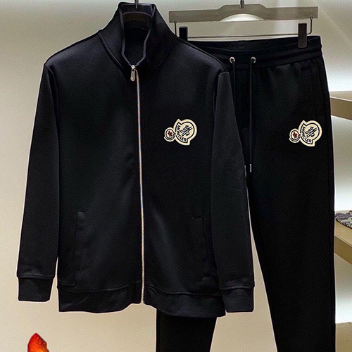 [홍콩명품.MONCLER] 몽클레어 25SS 로고 트레이닝 집업 자켓 + 조거 팬츠 바지 상하의 세트 (블랙), BM19221, MKD, 홍콩명품의류,구매대행,온라인명품