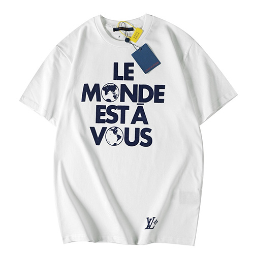 [홍콩명품.LOUIS VUITTON] 루이비통 25SS 로고 그래픽 프린트 반팔 티셔츠 (화이트), BM19399, JU, 홍콩명품의류,구매대행,온라인명품