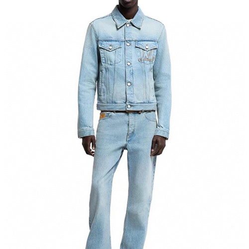 [홍콩명품.LOUIS VUITTON] 루이비통 25SS 로고 데님 자켓 + 데님 팬츠 진 청바지 상하의 세트, BM19400, JU, 홍콩명품의류,구매대행,온라인명품