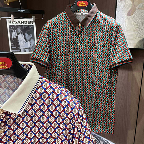 [홍콩명품.Gucci] 구찌 25SS 로고 패턴 카라 폴로 반팔 티셔츠 (2컬러), BM19473, G5, 홍콩명품의류,구매대행,온라인명품