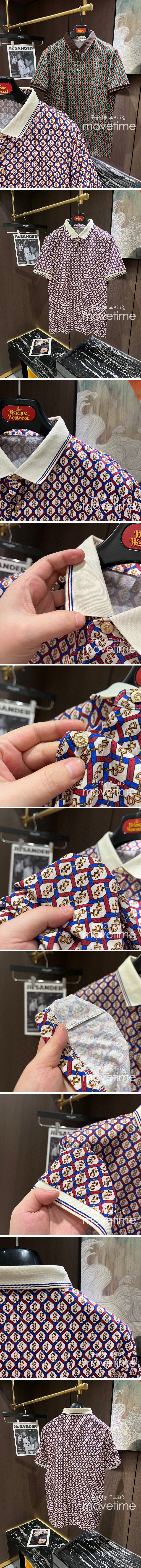 [홍콩명품.Gucci] 구찌 25SS 로고 패턴 카라 폴로 반팔 티셔츠 (2컬러), BM19473, G5, 홍콩명품의류,구매대행,온라인명품