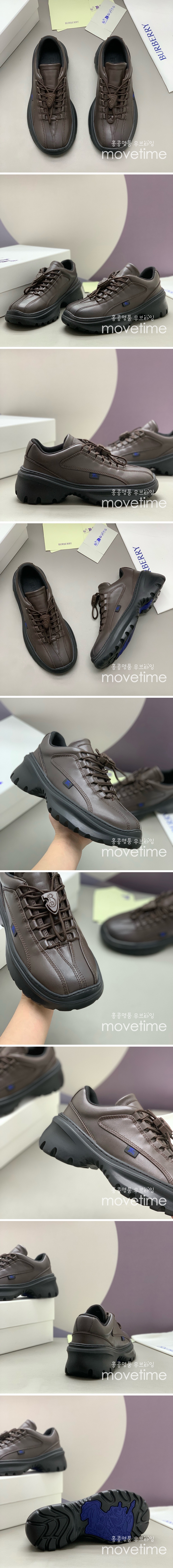 [홍콩명품.Burberry] 버버리 25SS 로고 레더 가죽 운동화 (브라운), SE4644, PMD, 명품스니커즈,운동화,구두,로퍼,하이탑,신발