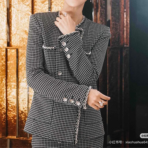 [홍콩명품.CHANEL] 샤넬 25SS 로고 여성 라운드넥 트위드 자켓 (블랙), BM19551, PG, 홍콩명품의류,구매대행,온라인명품