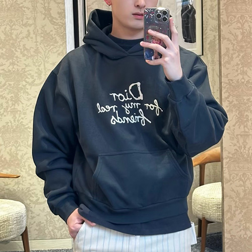 [홍콩명품,Christian Dior] 디올 25SS 로고 자수 후드 티셔츠, BM19575, KK, 홍콩명품의류,구매대행,온라인명품