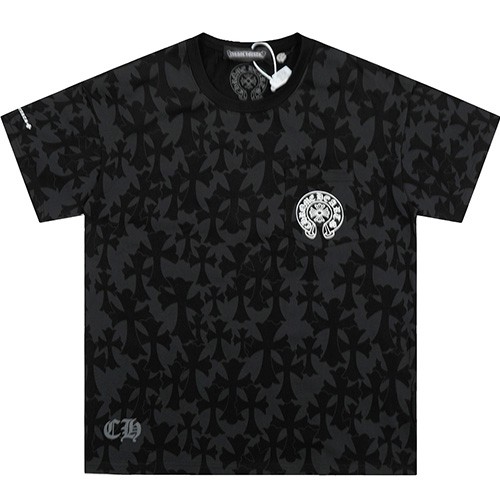[홍콩명품.Chrome Hearts] 크롬하츠 25SS 로고 프린트 반팔 티셔츠 (블랙), BM19618, JU, 홍콩명품의류,구매대행,온라인명품